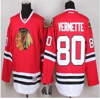Chicago Blackhawks #80 Antoine Vermette Red Stitched NHL Jersey Chicago Blackhawks #80 Antoine Vermette Red Stitched NHL Jersey