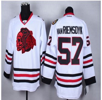 Chicago Blackhawks #57 Trevor Van Riemsdyk White(Red Skull) Stitched NHL Jersey Chicago Blackhawks #57 Trevor Van Riemsdyk White(Red Skull) Stitched NHL Jersey