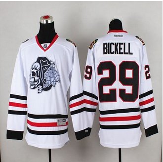 Chicago Blackhawks #29 Bryan Bickell White(White Skull) Stitched NHL Jersey Chicago Blackhawks #29 Bryan Bickell White(White Skull) Stitched NHL Jersey