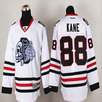 Chicago Blackhawks #88 Patrick Kane White(White Skull) Stitched NHL Jersey Chicago Blackhawks #88 Patrick Kane White(White Skull) Stitched NHL Jersey