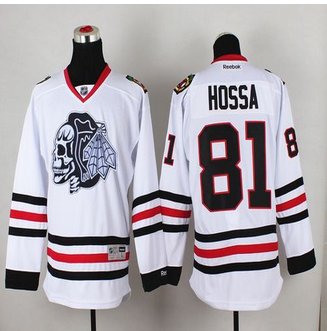 Chicago Blackhawks #81 Marian Hossa White(White Skull) Stitched NHL Jersey Chicago Blackhawks #81 Marian Hossa White(White Skull) Stitched NHL Jersey