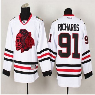 Chicago Blackhawks #91 Brad Richards White(Red Skull) Stitched NHL Jersey Chicago Blackhawks #91 Brad Richards White(Red Skull) Stitched NHL Jersey