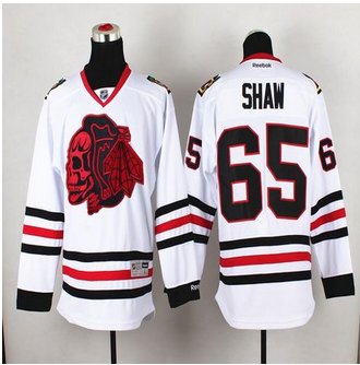 Chicago Blackhawks #65 Andrew Shaw White(Red Skull) Stitched NHL Jersey Chicago Blackhawks #65 Andrew Shaw White(Red Skull) Stitched NHL Jersey