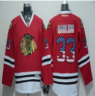 Chicago Blackhawks #33 Scott Darling Red USA Flag Fashion Stitched NHL Jersey Chicago Blackhawks #33 Scott Darling Red USA Flag Fashion Stitched NHL Jersey