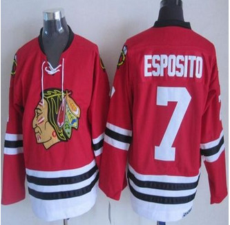 Chicago Blackhawks #7 Tony Esposito Red CCM Throwback Stitched NHL Jersey Chicago Blackhawks #7 Tony Esposito Red CCM Throwback Stitched NHL Jersey