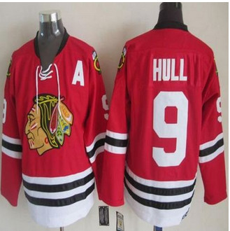 Chicago Blackhawks #9 Bobby Hull Red CCM Throwback Stitched NHL Jersey