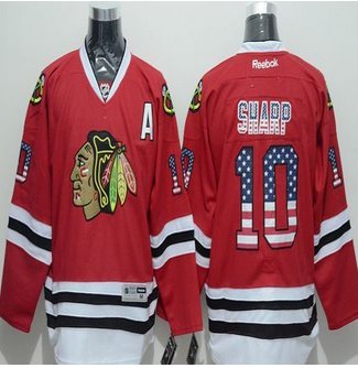 Chicago Blackhawks #10 Patrick Sharp Red USA Flag Fashion Stitched NHL Jersey Chicago Blackhawks #10 Patrick Sharp Red USA Flag Fashion Stitched NHL Jersey
