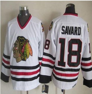 Chicago Blackhawks #18 Denis Savard White CCM Throwback Stitched NHL Jersey Chicago Blackhawks #18 Denis Savard White CCM Throwback Stitched NHL Jersey