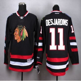 Chicago Blackhawks #11 Andrew Desjardins Black Stitched NHL Jersey