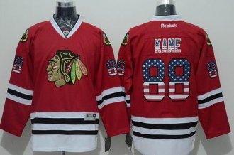Chicago Blackhawks #88 Patrick Kane Red USA Flag Fashion Stitched NHL Jersey Chicago Blackhawks #88 Patrick Kane Red USA Flag Fashion Stitched NHL Jersey