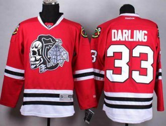 Chicago Blackhawks #33 Scott Darling Red(White Skull) Stitched NHL Jersey Chicago Blackhawks #33 Scott Darling Red(White Skull) Stitched NHL Jersey