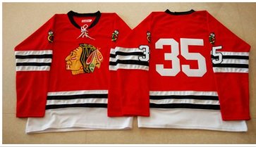 Mitchell And Ness 1960-61 Chicago Blackhawks #35 Tony Esposito Red Stitched NHL Jersey Mitchell And Ness 1960-61 Chicago Blackhawks #35 Tony Esposito Red Stitched NHL Jersey