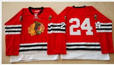 Mitchell And Ness 1960-61 Chicago Blackhawks #24 Martin Havlat Red Stitched NHL Jersey