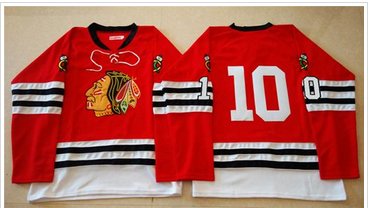 Mitchell And Ness 1960-61 Chicago Blackhawks #10 Patrick Sharp Red Stitched NHL Jersey