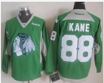 Chicago Blackhawks #88 Patrick Kane Green Practice Stitched NHL Jersey Chicago Blackhawks #88 Patrick Kane Green Practice Stitched NHL Jersey
