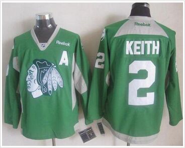 Chicago Blackhawks #2 Duncan Keith Green Practice Stitched NHL Jersey Chicago Blackhawks #2 Duncan Keith Green Practice Stitched NHL Jersey