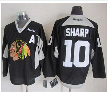 Chicago Blackhawks #10 Patrick Sharp Black Practice Stitched NHL Jersey Chicago Blackhawks #10 Patrick Sharp Black Practice Stitched NHL Jersey