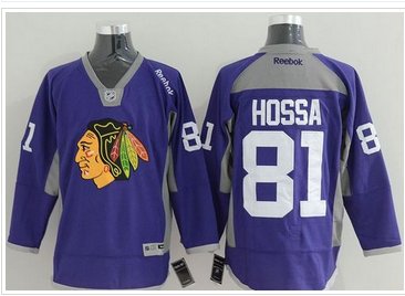 Chicago Blackhawks #81 Marian Hossa Purple Hockey Fights Cancer Stitched NHL Jersey