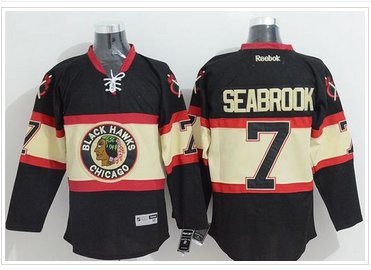 Chicago Blackhawks #7 Brent Seabrook Black New Third Stitched NHL Jersey Chicago Blackhawks #7 Brent Seabrook Black New Third Stitched NHL Jersey