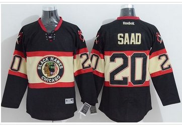 Chicago Blackhawks #20 Brandon Saad Black New Third Stitched NHL Jersey Chicago Blackhawks #20 Brandon Saad Black New Third Stitched NHL Jersey