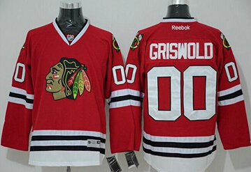 Chicago Blackhawks #00 Clark Griswold Red Home Stitched NHL Jersey