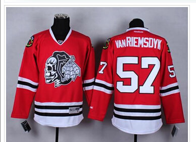 Chicago Blackhawks #57 Trevor Van Riemsdyk Red(White Skull) Stitched NHL Jersey Chicago Blackhawks #57 Trevor Van Riemsdyk Red(White Skull) Stitched NHL Jersey