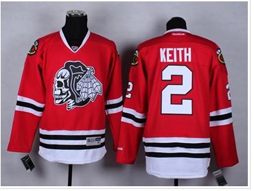 Chicago Blackhawks #2 Duncan Keith Red(White Skull) Stitched NHL Jersey Chicago Blackhawks #2 Duncan Keith Red(White Skull) Stitched NHL Jersey
