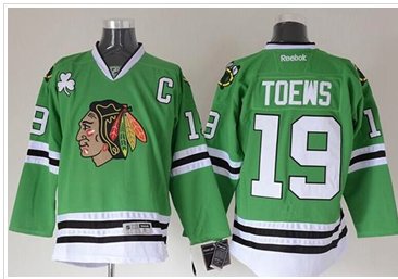 Chicago Blackhawks #19 Jonathan Toews Green Stitched NHL Jersey Chicago Blackhawks #19 Jonathan Toews Green Stitched NHL Jersey