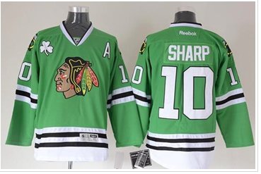 Chicago Blackhawks #10 Patrick Sharp Green Stitched NHL Jersey Chicago Blackhawks #10 Patrick Sharp Green Stitched NHL Jersey