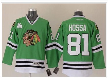 Chicago Blackhawks #81 Marian Hossa Green Stitched NHL Jersey Chicago Blackhawks #81 Marian Hossa Green Stitched NHL Jersey