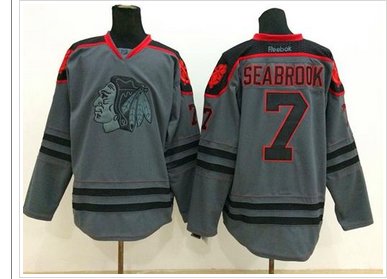 Chicago Blackhawks #7 Brent Seabrook Charcoal Cross Check Fashion Stitched NHL jersey Chicago Blackhawks #7 Brent Seabrook Charcoal Cross Check Fashion Stitched NHL jersey