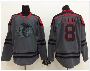 Chicago Blackhawks #8 Nick Leddy Charcoal Cross Check Fashion Stitched NHL Jersey Chicago Blackhawks #8 Nick Leddy Charcoal Cross Check Fashion Stitched NHL Jersey