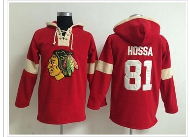 Chicago Blackhawks #81 Marian Hossa Red Pullover NHL Hoodie Chicago Blackhawks #81 Marian Hossa Red Pullover NHL Hoodie
