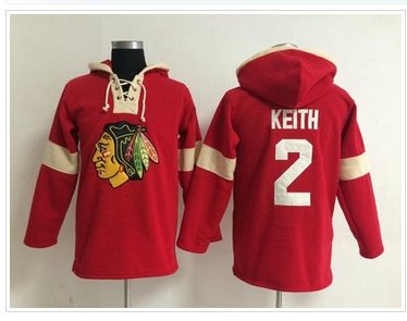 Chicago Blackhawks #2 Duncan Keith Red Pullover NHL Hoodie Chicago Blackhawks #2 Duncan Keith Red Pullover NHL Hoodie