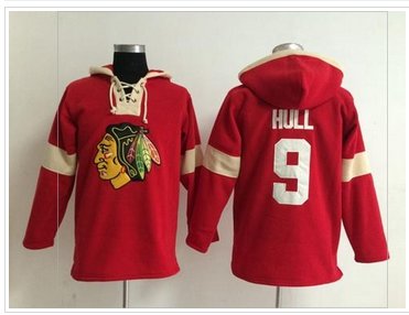 Chicago Blackhawks #9 Bobby Hull Red Pullover NHL Hoodie Chicago Blackhawks #9 Bobby Hull Red Pullover NHL Hoodie