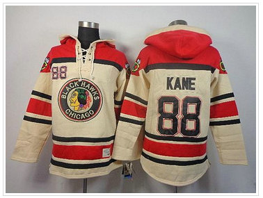 Chicago Blackhawks #88 Patrick Kane Cream Sawyer Hooded Sweatshirt NHL Jersey Chicago Blackhawks #88 Patrick Kane Cream Sawyer Hooded Sweatshirt NHL Jersey