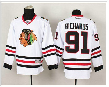 Chicago Blackhawks #91 Brad Richards White Stitched NHL Jersey