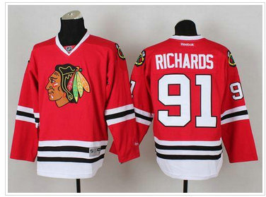 Chicago Blackhawks #91 Brad Richards Red Stitched NHL Jersey