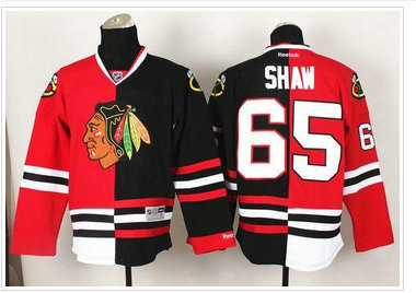 Chicago Blackhawks #65 Andrew Shaw Red-Black Split Stitched NHL Jersey Chicago Blackhawks #65 Andrew Shaw Red-Black Split Stitched NHL Jersey