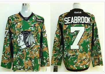 Chicago Blackhawks #7 Brent Seabrook Camo Veterans Day Practice Stitched NHL Jersey Chicago Blackhawks #7 Brent Seabrook Camo Veterans Day Practice Stitched NHL Jersey