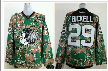 Chicago Blackhawks #29 Bryan Bickell Camo Veterans Day Practice Stitched NHL Jersey Chicago Blackhawks #29 Bryan Bickell Camo Veterans Day Practice Stitched NHL Jersey