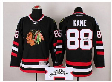 Chicago Blackhawks #88 Patrick Kane Black Autographed Stitched NHL Jersey Chicago Blackhawks #88 Patrick Kane Black Autographed Stitched NHL Jersey