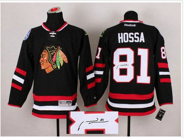 Chicago Blackhawks #81 Marian Hossa Black Autographed Stitched NHL Jersey Chicago Blackhawks #81 Marian Hossa Black Autographed Stitched NHL Jersey