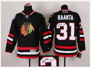 Chicago Blackhawks #31 Antti Raanta Black Autographed Stitched NHL Jersey