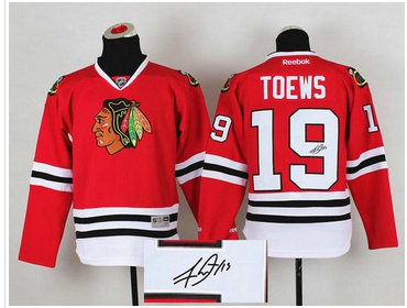 Chicago Blackhawks #19 Jonathan Toews Red Autographed Stitched NHL Jersey Chicago Blackhawks #19 Jonathan Toews Red Autographed Stitched NHL Jersey