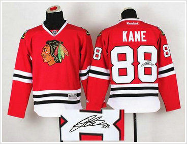 Chicago Blackhawks #88 Patrick Kane Red Autographed Stitched NHL Jersey Chicago Blackhawks #88 Patrick Kane Red Autographed Stitched NHL Jersey