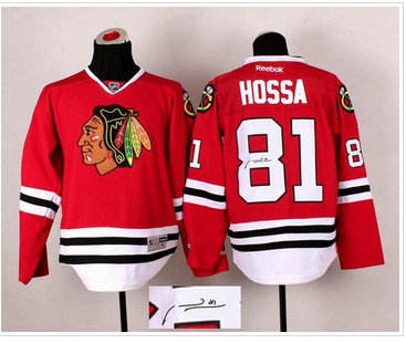 Chicago Blackhawks #81 Marian Hossa Red Autographed Stitched NHL Jersey Chicago Blackhawks #81 Marian Hossa Red Autographed Stitched NHL Jersey