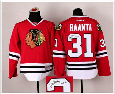Chicago Blackhawks #31 Antti Raanta Red Autographed Stitched NHL Jersey Chicago Blackhawks #31 Antti Raanta Red Autographed Stitched NHL Jersey