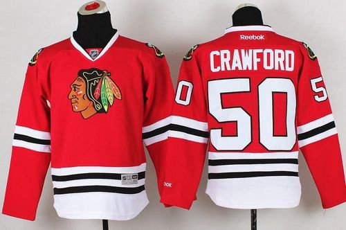 Youth NHL Chicago Blackhawks #50 Corey Crawford Red Jersey Youth NHL Chicago Blackhawks #50 Corey Crawford Red Jersey