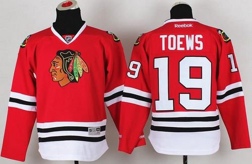 Youth NHL Chicago Blackhawks #19 Jonathan Toews Red Jersey Youth NHL Chicago Blackhawks #19 Jonathan Toews Red Jersey